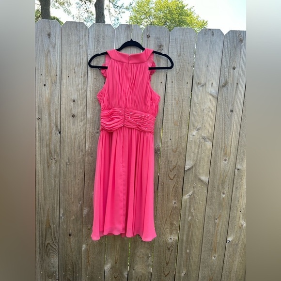 JS Boutique Barbie pink formal dress ruffle size 4 rhinestone prom dance - Picture 11 of 11